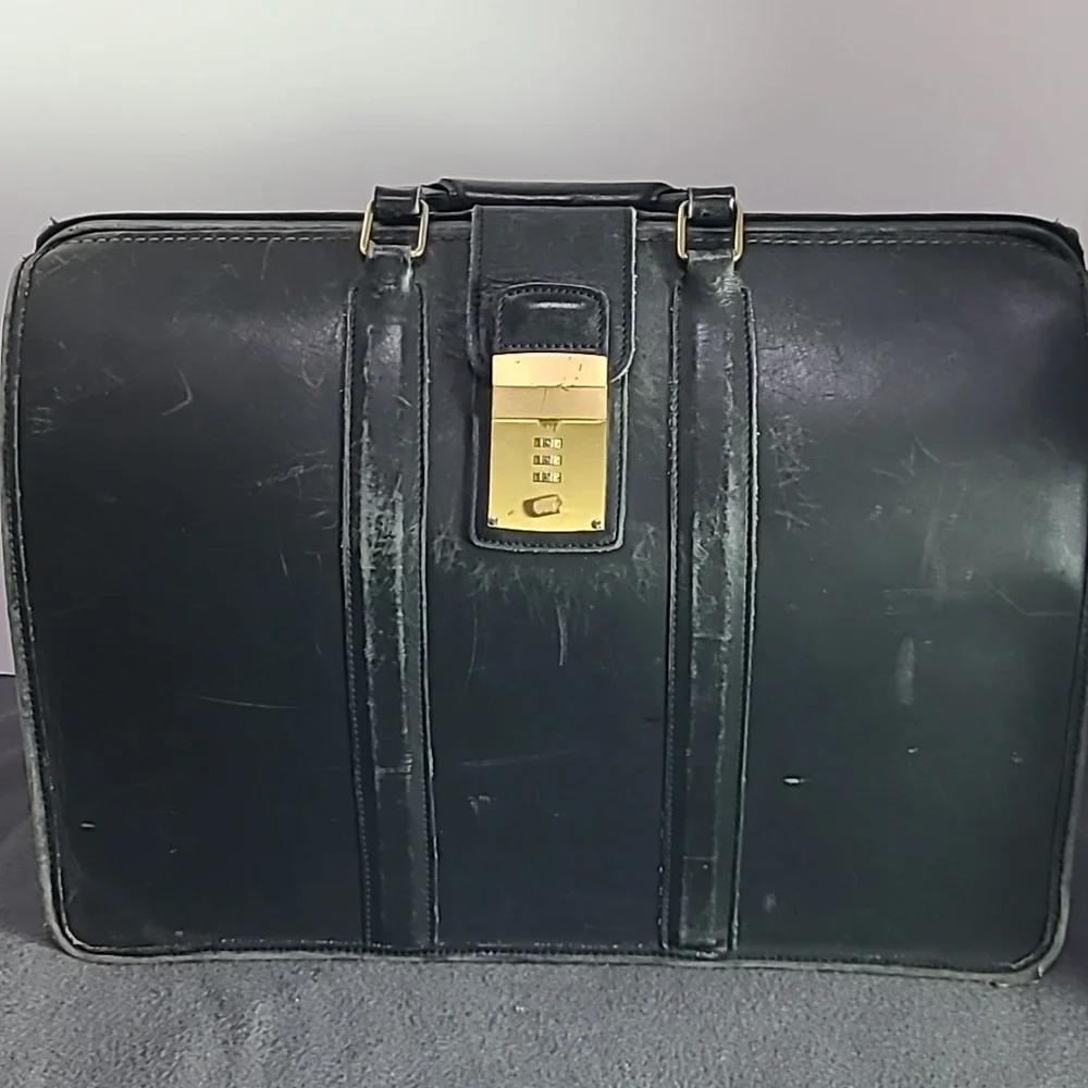 Vintage Coach Gladstone Black Briefcase